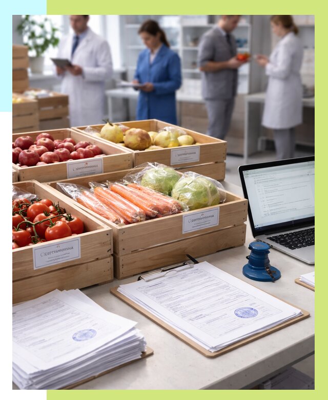 Сертификация овощей и фруктов в Мичуринске от 8801 р. | Алешин-Мчр