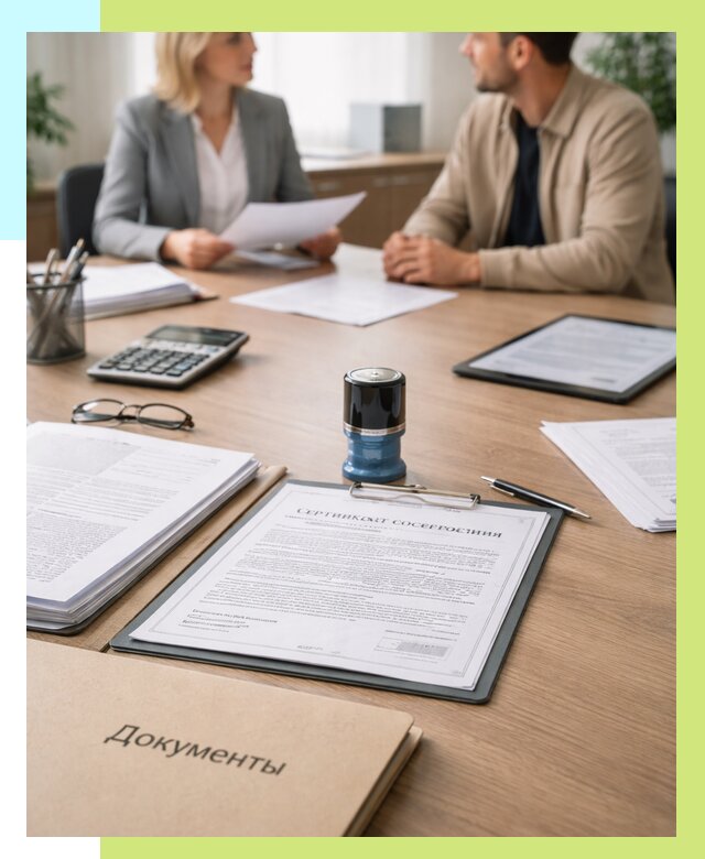 Сертификат соответствия на продукцию в Мичуринске от 15531 р.|Алешин-Мчр