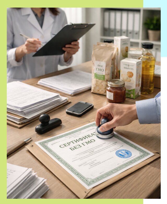 Получение сертификата Без ГМО для продукции в Мичуринске